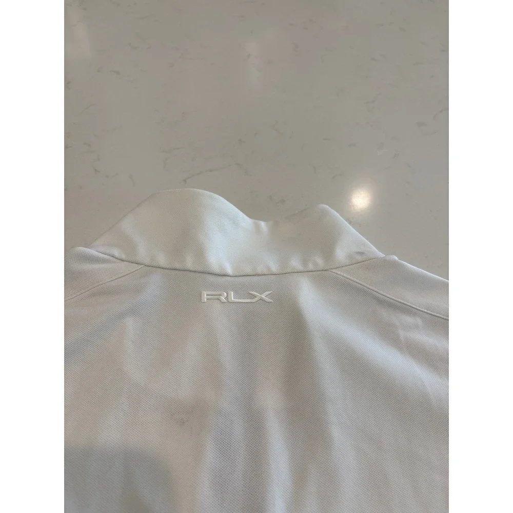 RLX Ralph Lauren Womens White Sleeveless Golf Polo Quarter Zip Shirt Large L - Picture 6 of 8